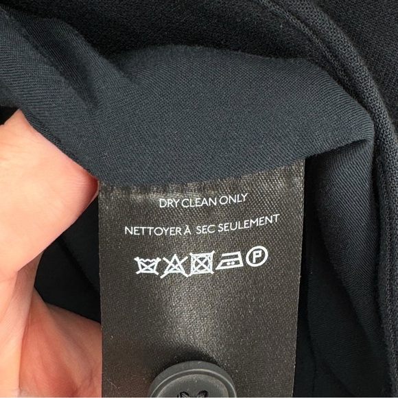 NEW! Anthropologie Tie Waist Open Back Mini Dress / Long Blazer Black | Size 14 - Picture 13 of 13